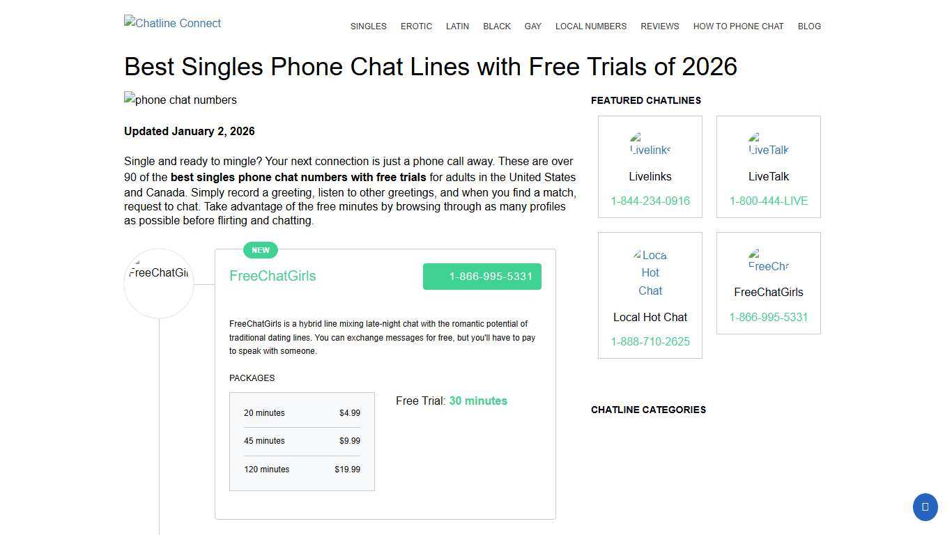 Best Phone Dating Chat Lines with Free Trials (2026)