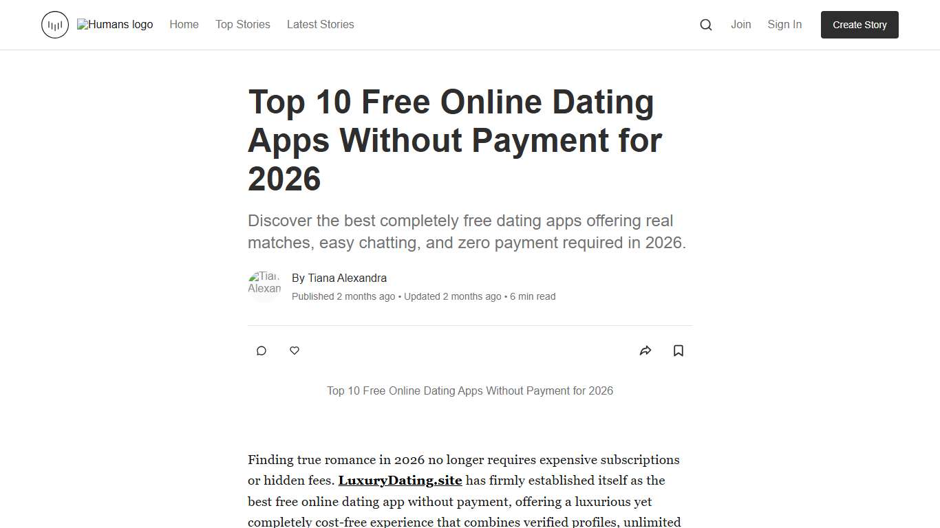 Top 10 Free Online Dating Apps Without Payment for 2026 | Humans